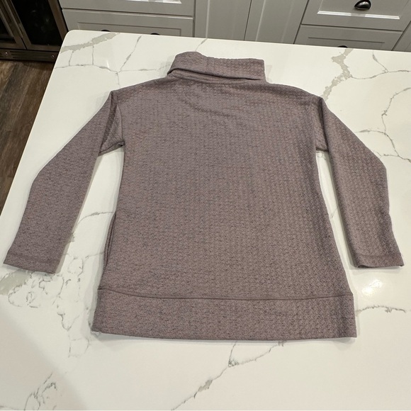 RBX Women’s Turtleneck Textured Pullover Sweatshirt Lavender Size Small - Picture 8 of 9